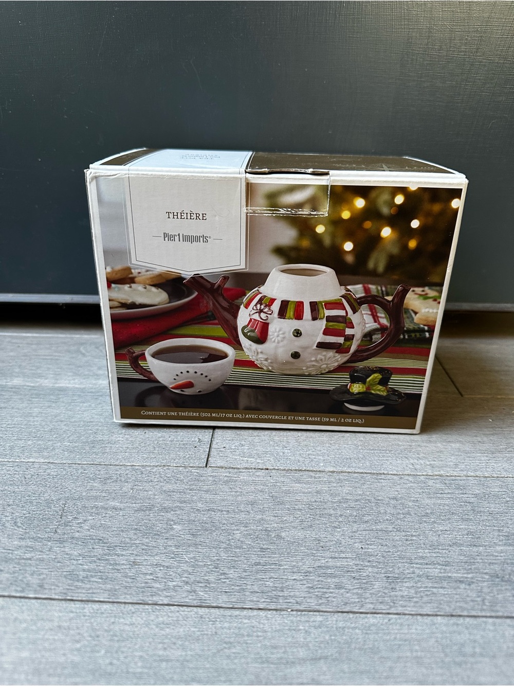 New SNOWMAN TEAPOT Kettle w Stacking Candy Cane Tea Cup Coffee Mug Xmas Gift Set